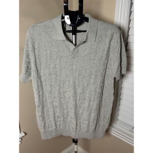 Rodd & Gunn Mens Fog Grey Australian Cotton Knit Polo Shirt EP1062 L NWT